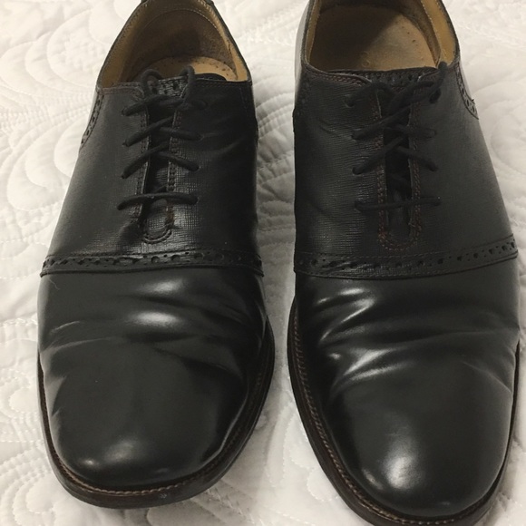 Cole Haan Oxfords Sz 11 Black Leather - Picture 3 of 8
